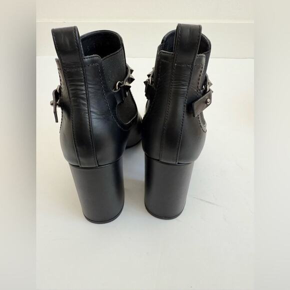 Valentino Garavani Black leather Rockstud Chelsea 85mm Ankle Boots EU 38.5 - Picture 5 of 10